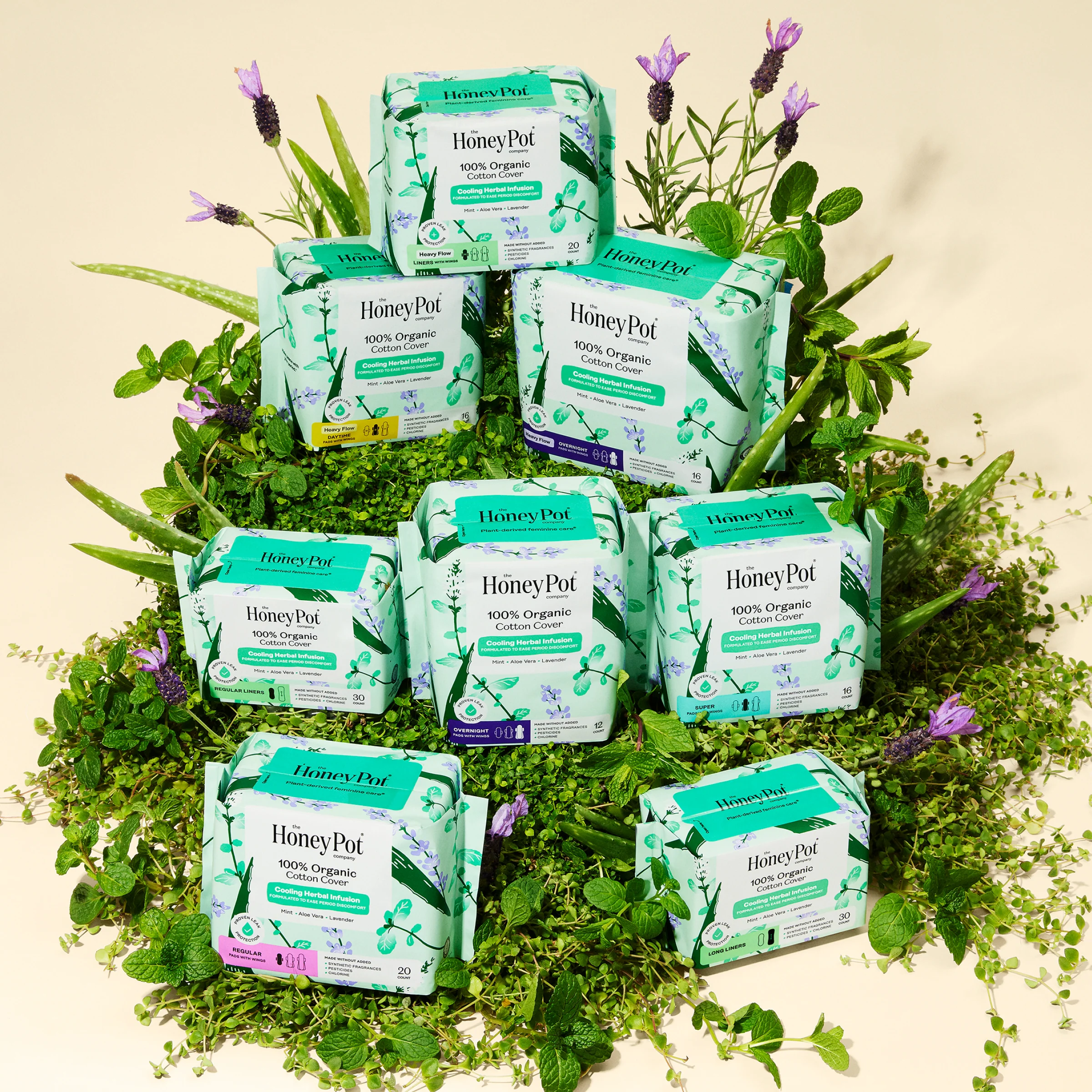 Incontinence Cooling Herbal Infusion 100% Organic Cotton Cover Daytime Pads - Image 7