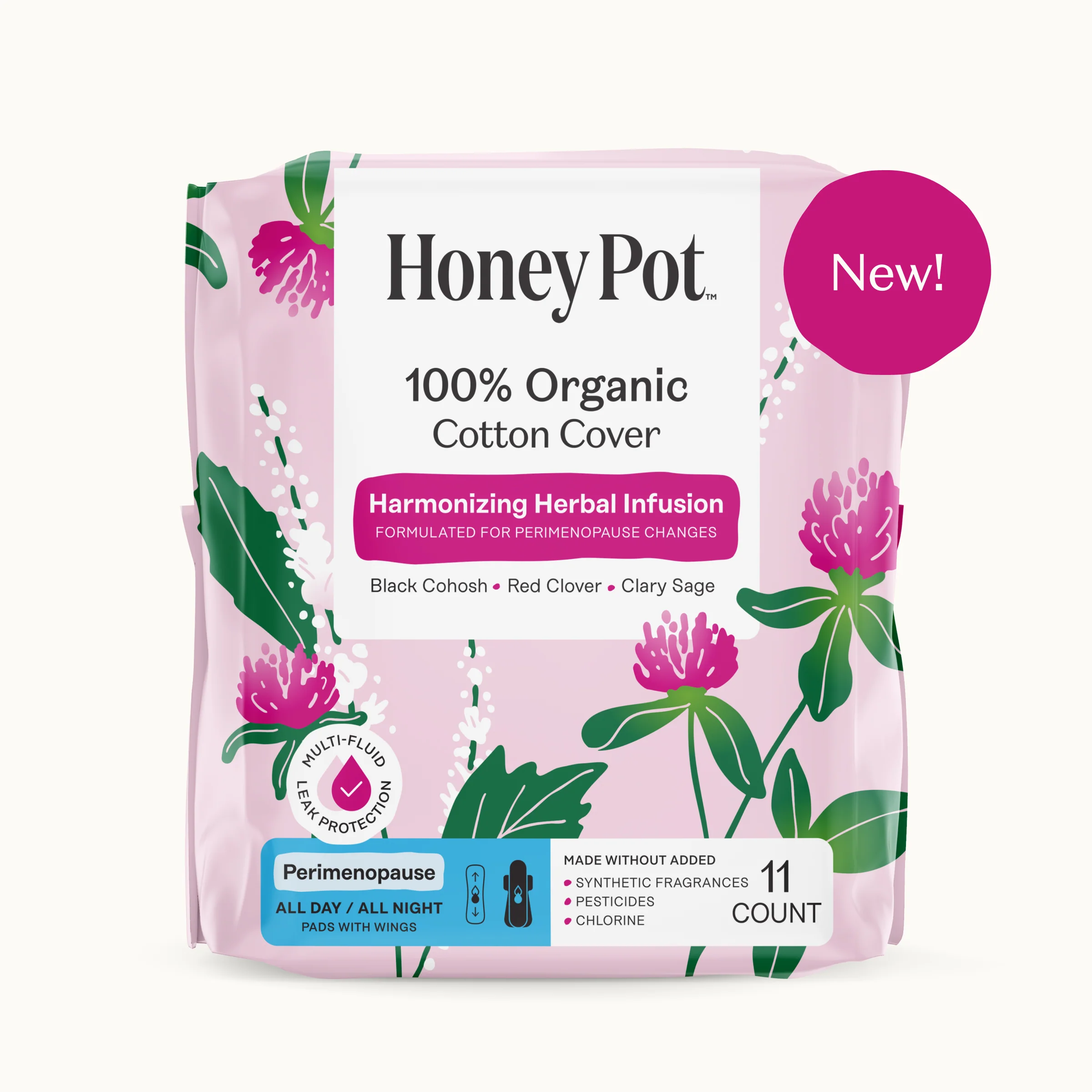 Peri-menopause Harmonizing Herbal Infusion All Day/All Night Pads